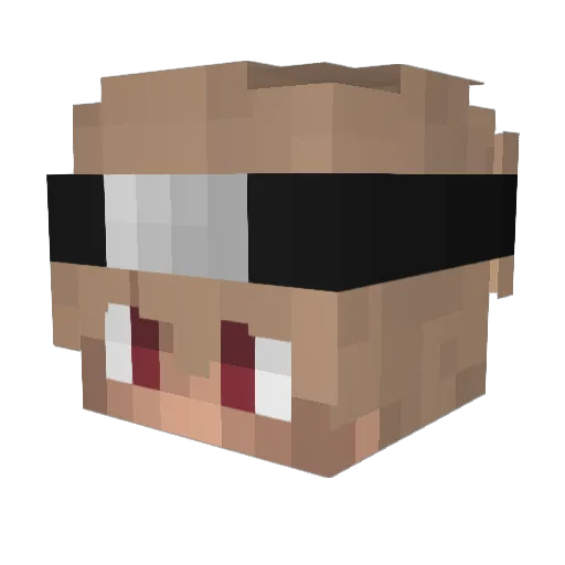 Jiroxr6 Minecraft avatar head, 3D render