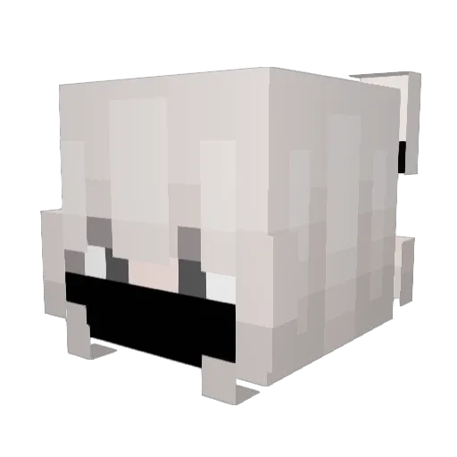 Jiroyasha Minecraft avatar head, 3D render