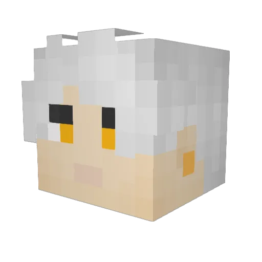 Jiryx Minecraft avatar head, 3D render