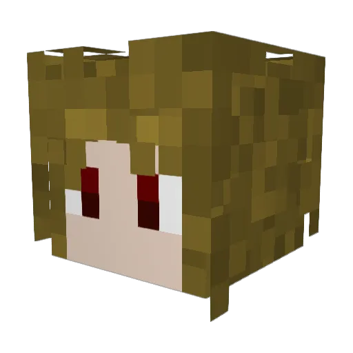 Jishaku2555 Minecraft avatar head, 3D render