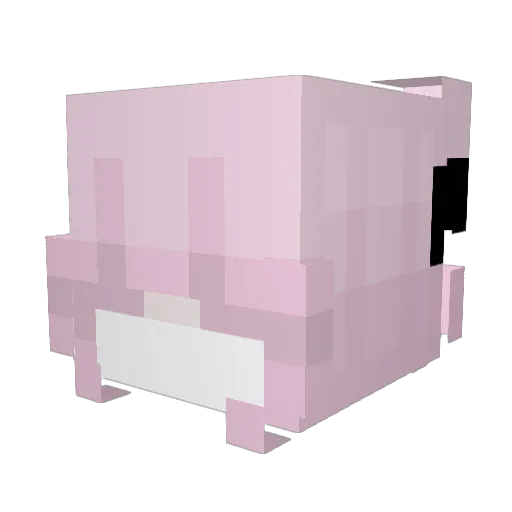 Jishin Minecraft avatar head, 3D render