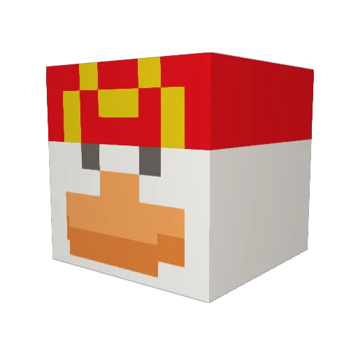 Jislam Minecraft avatar head, 3D render