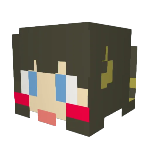 Jisoo_ Minecraft avatar head, 3D render