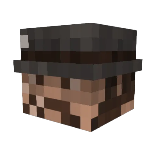 Jistu Minecraft avatar head, 3D render