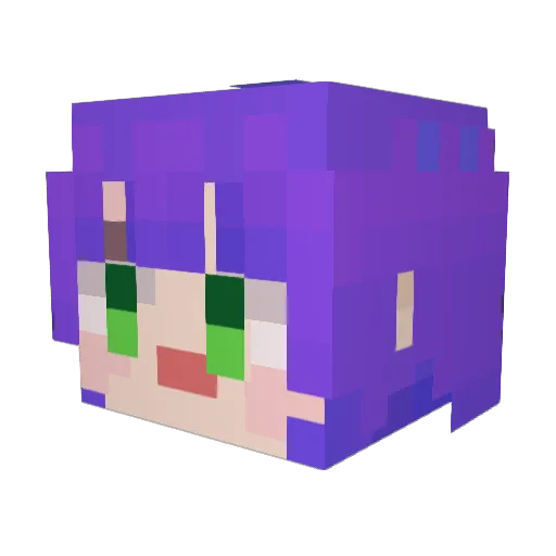JisuYeon Minecraft avatar head, 3D render