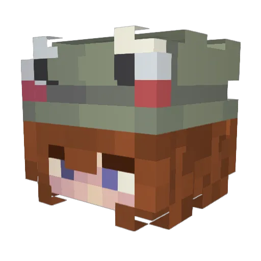 Jisung_Pwark_ Minecraft avatar head, 3D render