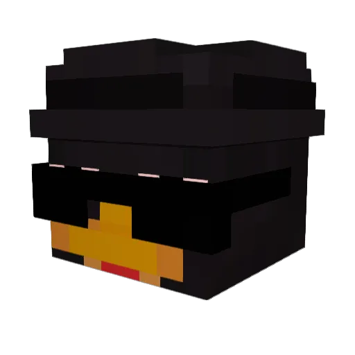 Jitard Minecraft avatar head, 3D render