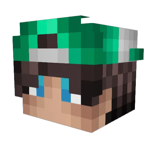 Jitters06 Minecraft avatar head, 3D render