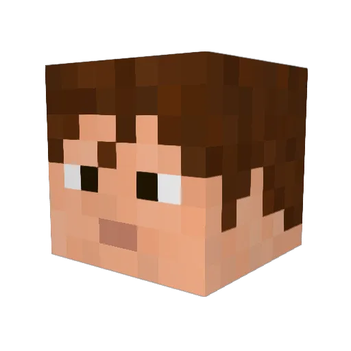 Jitters_ Minecraft avatar head, 3D render