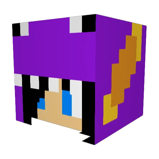 Jitzel Minecraft avatar head, 3D render