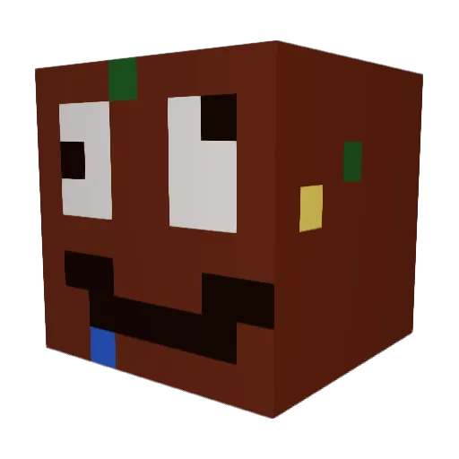 Jitzzzman Minecraft avatar head, 3D render