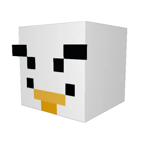 JiuJitSan Minecraft avatar head, 3D render