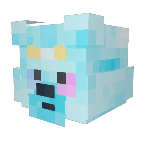 JiuLinga Minecraft avatar head, 3D render