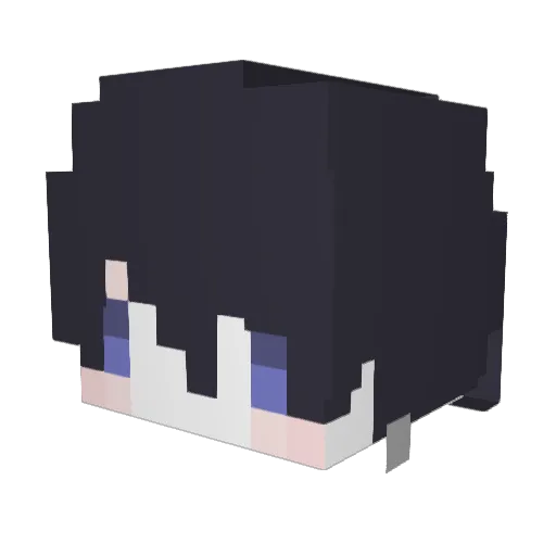 Jiunai_N Minecraft avatar head, 3D render