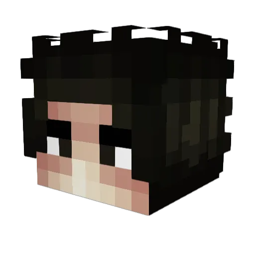 Jiuv Minecraft avatar head, 3D render