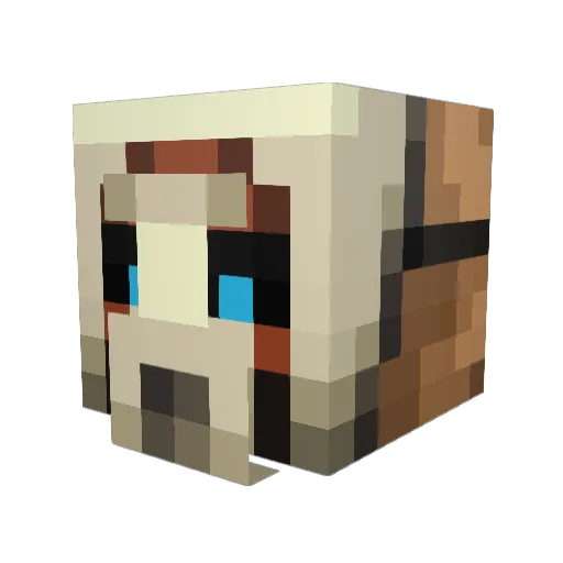 Jivexo Minecraft avatar head, 3D render