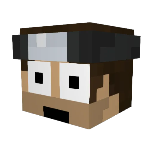 Jivster Minecraft avatar head, 3D render