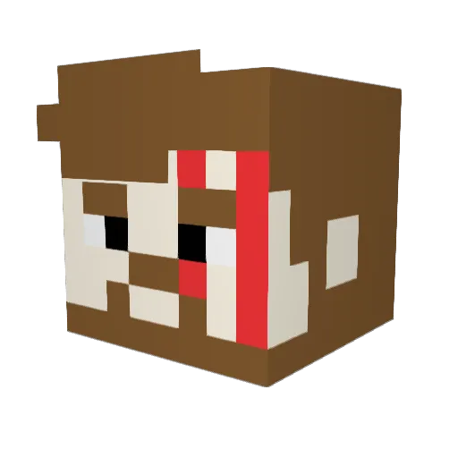 JiwonKim0901 Minecraft avatar head, 3D render