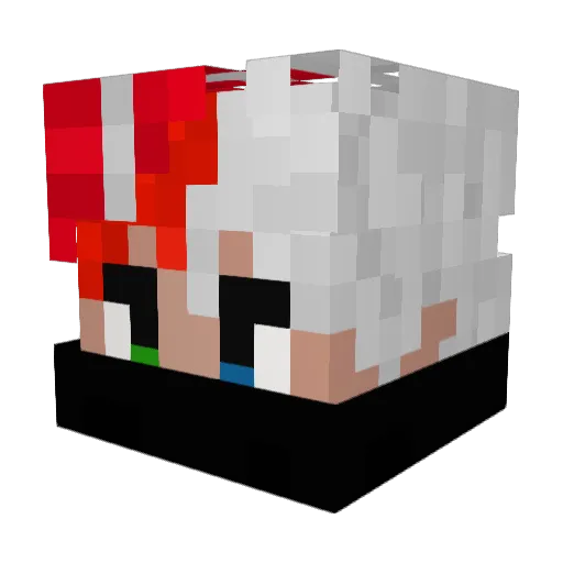 Jixlev Minecraft avatar head, 3D render