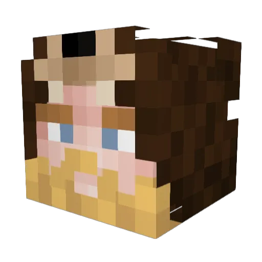 Jixx73 Minecraft avatar head, 3D render