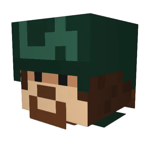 Jiyre Minecraft avatar head, 3D render