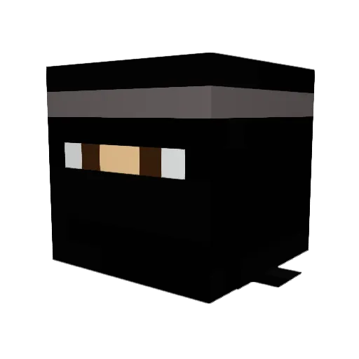 Jiyugata Minecraft avatar head, 3D render