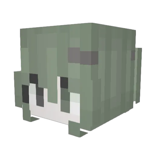 Jiyushi Minecraft avatar head, 3D render