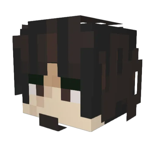 JizGo Minecraft avatar head, 3D render