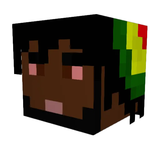 Jizac69 Minecraft avatar head, 3D render