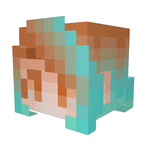 Jizamurai Minecraft avatar head, 3D render
