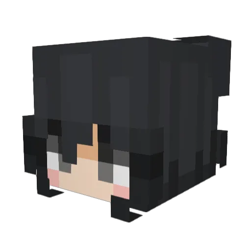 Jizong Minecraft avatar head, 3D render