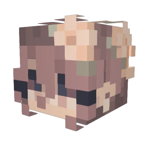 JjLadybug Minecraft avatar head, 3D render