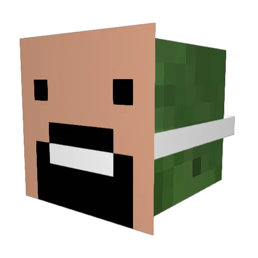 Jjcabc Minecraft avatar head, 3D render