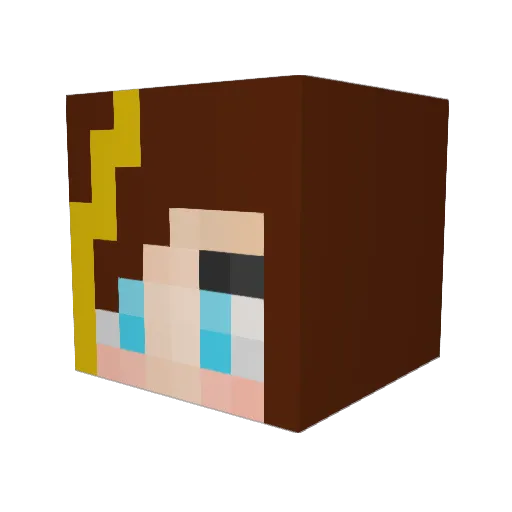 Jjejp Minecraft avatar head, 3D render
