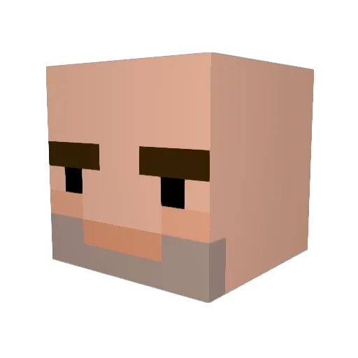 Jjessz Minecraft avatar head, 3D render