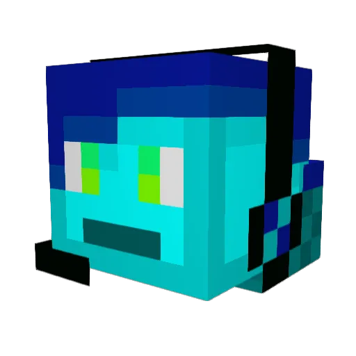 Jjjace Minecraft avatar head, 3D render