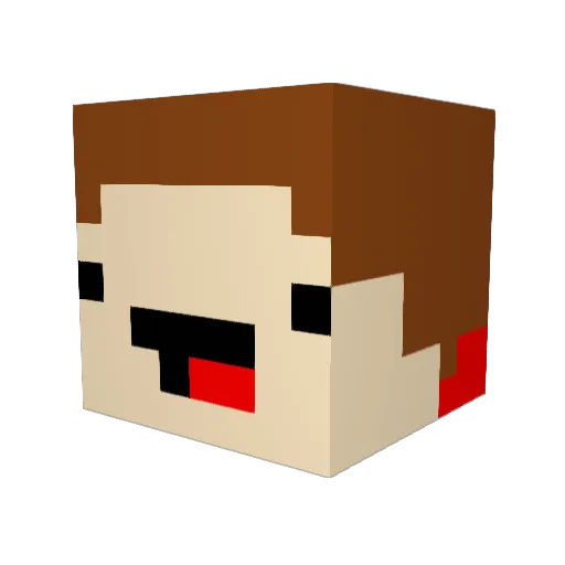 Jk9820 Minecraft avatar head, 3D render