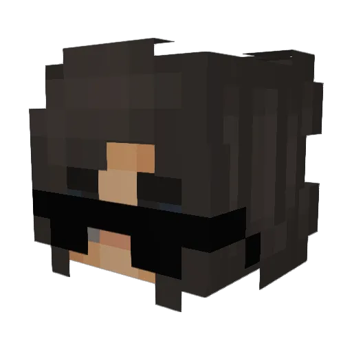 Jkaay Minecraft avatar head, 3D render