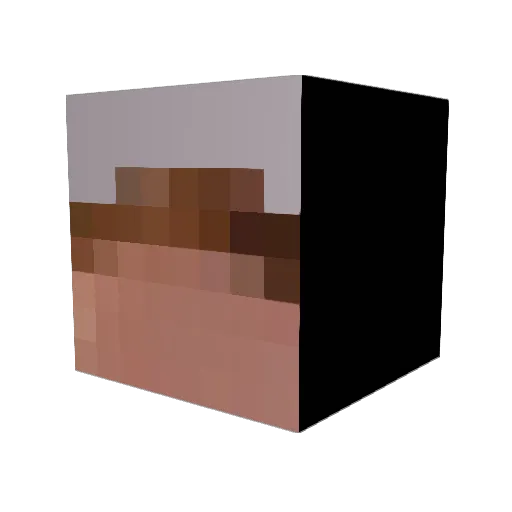 Jkkuyebdhf07 Minecraft avatar head, 3D render