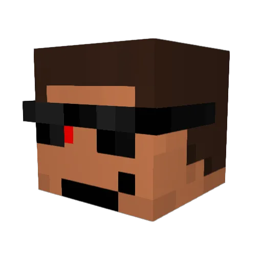 JklMc Minecraft avatar head, 3D render