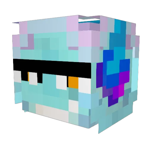 Jkr_Mask Minecraft avatar head, 3D render