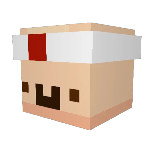 JlN3 Minecraft avatar head, 3D render