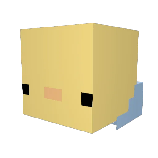 Jleegab Minecraft avatar head, 3D render