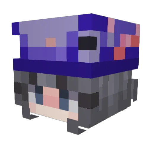 Jliciq Minecraft avatar head, 3D render