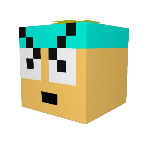 Jlip9 Minecraft avatar head, 3D render