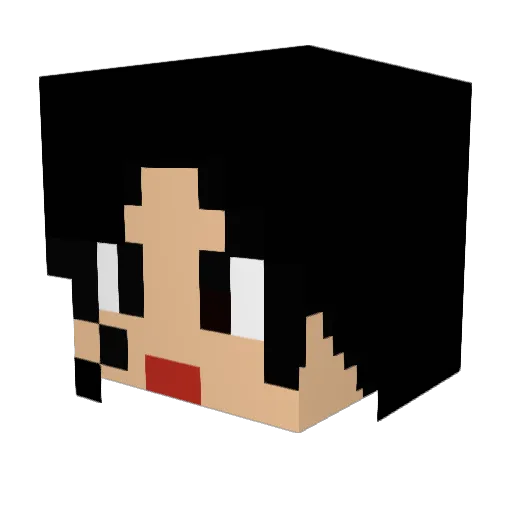 Jloderbi Minecraft avatar head, 3D render