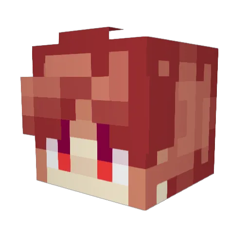 JlouEjik Minecraft avatar head, 3D render