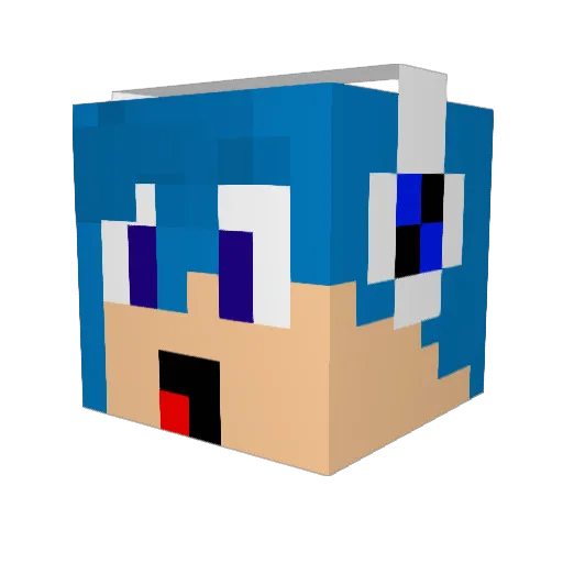 Jlutz_LP Minecraft avatar head, 3D render