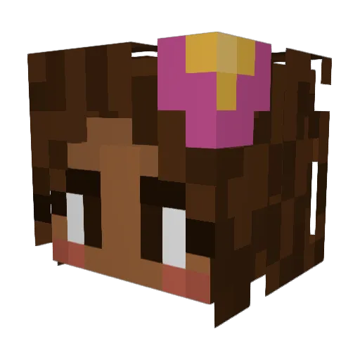 Jlyn12 Minecraft avatar head, 3D render