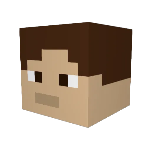 Jmalmz Minecraft avatar head, 3D render
